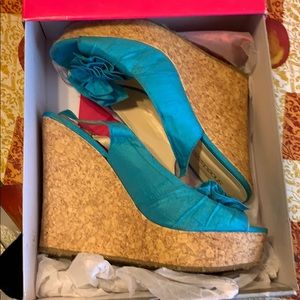 Blue Shoedazzle wedges